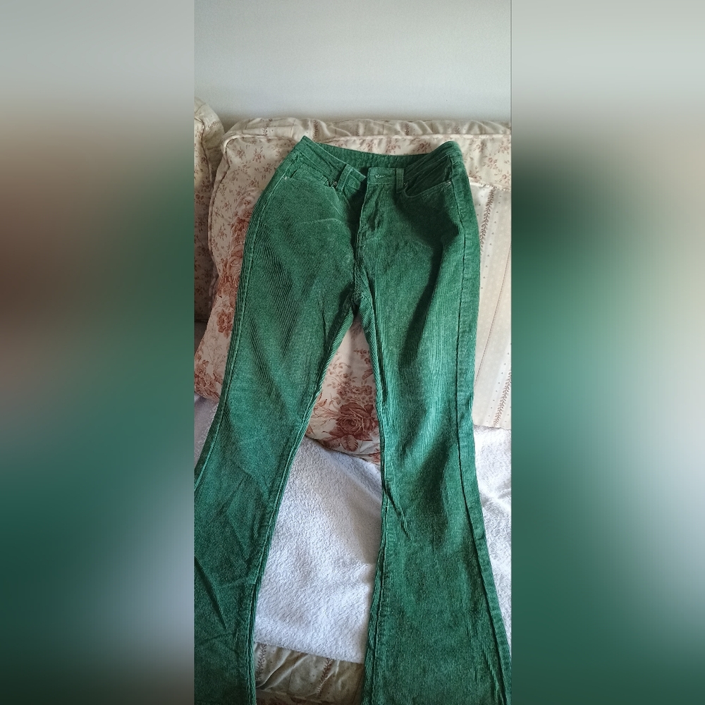 SHEIN Green Boot Cut Pants